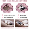 image:imageECOHUB Small Gym Bag for Women Mini Gym Duffle Bag with Wet Compartment Bowknot Sports Bag Cute Gym Tote Bag Dance Yoga Workout Travel Bags Gray Leopard PrintPink