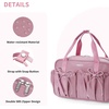 image:imageECOHUB Small Gym Bag for Women Mini Gym Duffle Bag with Wet Compartment Bowknot Sports Bag Cute Gym Tote Bag Dance Yoga Workout Travel Bags Gray Leopard PrintPink
