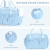 image:imageECOHUB Small Gym Bag for Women Mini Gym Duffle Bag with Wet Compartment Bowknot Sports Bag Cute Gym Tote Bag Dance Yoga Workout Travel Bags Gray Leopard PrintLight Blue