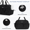 image:imageECOHUB Small Gym Bag for Women Mini Gym Duffle Bag with Wet Compartment Bowknot Sports Bag Cute Gym Tote Bag Dance Yoga Workout Travel Bags Gray Leopard PrintBlack