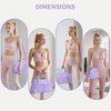 image:imageECOHUB Small Gym Bag for Women Mini Gym Duffle Bag with Wet Compartment Bowknot Sports Bag Cute Gym Tote Bag Dance Yoga Workout Travel Bags Gray Leopard PrintLavender