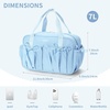 image:imageECOHUB Small Gym Bag for Women Mini Gym Duffle Bag with Wet Compartment Bowknot Sports Bag Cute Gym Tote Bag Dance Yoga Workout Travel Bags Gray Leopard PrintLight Blue