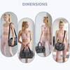 image:imageECOHUB Small Gym Bag for Women Mini Gym Duffle Bag with Wet Compartment Bowknot Sports Bag Cute Gym Tote Bag Dance Yoga Workout Travel Bags Gray Leopard PrintGray Leopard Print