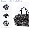 image:imageECOHUB Small Gym Bag for Women Mini Gym Duffle Bag with Wet Compartment Bowknot Sports Bag Cute Gym Tote Bag Dance Yoga Workout Travel Bags Gray Leopard PrintGray Leopard Print