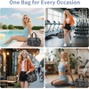 image:imageECOHUB Small Gym Bag for Women Mini Gym Duffle Bag with Wet Compartment Bowknot Sports Bag Cute Gym Tote Bag Dance Yoga Workout Travel Bags Gray Leopard PrintGray Leopard Print