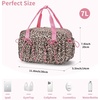 image:imageECOHUB Small Gym Bag for Women Mini Gym Duffle Bag with Wet Compartment Bowknot Sports Bag Cute Gym Tote Bag Dance Yoga Workout Travel Bags Gray Leopard PrintPink Leopard Print