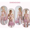 image:imageECOHUB Small Gym Bag for Women Mini Gym Duffle Bag with Wet Compartment Bowknot Sports Bag Cute Gym Tote Bag Dance Yoga Workout Travel Bags Gray Leopard PrintPink