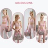 image:imageECOHUB Small Gym Bag for Women Mini Gym Duffle Bag with Wet Compartment Bowknot Sports Bag Cute Gym Tote Bag Dance Yoga Workout Travel Bags Gray Leopard PrintPink Leopard Print