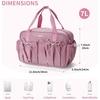 image:imageECOHUB Small Gym Bag for Women Mini Gym Duffle Bag with Wet Compartment Bowknot Sports Bag Cute Gym Tote Bag Dance Yoga Workout Travel Bags Gray Leopard PrintPink