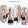 image:imageECOHUB Small Gym Bag for Women Mini Gym Duffle Bag with Wet Compartment Bowknot Sports Bag Cute Gym Tote Bag Dance Yoga Workout Travel Bags Gray Leopard PrintBlack