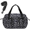 image:imageECOHUB Small Gym Bag for Women Mini Gym Duffle Bag with Wet Compartment Bowknot Sports Bag Cute Gym Tote Bag Dance Yoga Workout Travel Bags Gray Leopard PrintGray Leopard Print