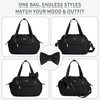 image:imageECOHUB Small Gym Bag for Women Mini Gym Duffle Bag with Wet Compartment Cute Bowknot Sports Bag Gym Tote Bag Dance Yoga Workout Travel Bags BlackBlack