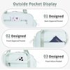 image:imageECOHUB Small Gym Bag for Women Mini Gym Duffle Bag with Wet Compartment Cute Bowknot Sports Bag Gym Tote Bag Dance Yoga Workout Travel Bags BlackGreen
