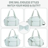 image:imageECOHUB Small Gym Bag for Women Mini Gym Duffle Bag with Wet Compartment Cute Bowknot Sports Bag Gym Tote Bag Dance Yoga Workout Travel Bags BlackGreen