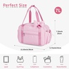 image:imageECOHUB Small Gym Bag for Women Mini Gym Duffle Bag with Wet Compartment Cute Bowknot Sports Bag Gym Tote Bag Dance Yoga Workout Travel Bags BlackPink