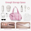 image:imageECOHUB Small Gym Bag for Women Mini Gym Duffle Bag with Wet Compartment Cute Bowknot Sports Bag Gym Tote Bag Dance Yoga Workout Travel Bags BlackPink